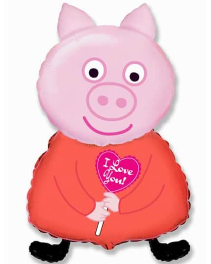 Фигура Поросенок с сердцем 81 см